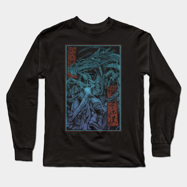 "SAMURAI VS DRAGON" Long Sleeve T-Shirt by joeyjamesartworx